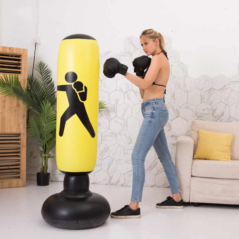 Inflatable Boxing Punching Bag – Freestanding Vertical Training Bag for Kids & Adults