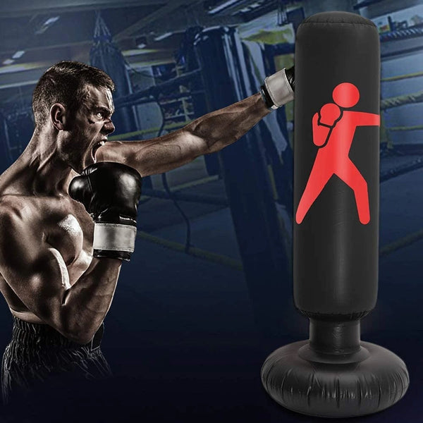 Inflatable Boxing Punching Bag – Freestanding Vertical Training Bag for Kids & Adults