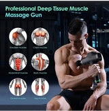 Deep Tissue Massage Gun – Handheld Muscle Massager with 4 Attachments & 3 Speed Settings